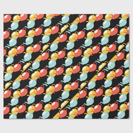 Modernes Teapostatuster Geschenkpapier (Flach)