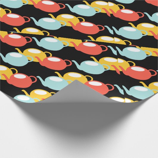 Modernes Teapostatuster Geschenkpapier (Ecke)