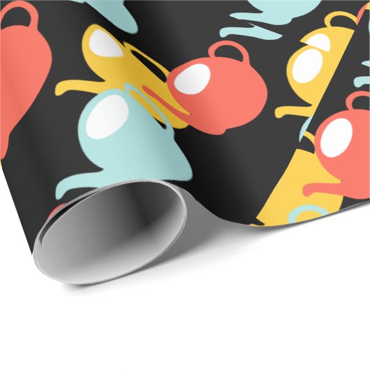 Modernes Teapostatuster Geschenkpapier (Rolleneckpunkt)