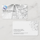 Modernes Tech-Logo | Gebäudepläne Visitenkarte (Vorne/Hinten)