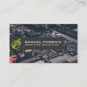 Modernes Tech-Symbol | Computerteile Visitenkarte (Vorderseite)