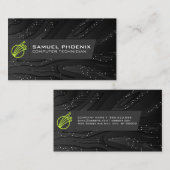 Modernes Tech-Symbol | Technologie Visitenkarte (Vorne/Hinten)