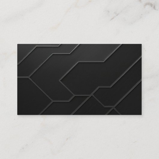 Modernes, technisch Inspiriertes Metallic Design Visitenkarte (Rückseite)