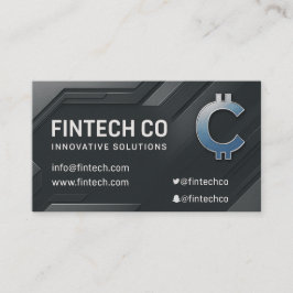 Modernes, technisch Inspiriertes Metallic Design Visitenkarte