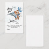 Modernes Teddy Bear Baby Duschkabine Windelwanne Begleitkarte (Vorne/Hinten)