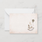 Modernes Teddy Bear Teddy Kinderzimmer Vintag Wass Mitteilungskarte (Rückseite)