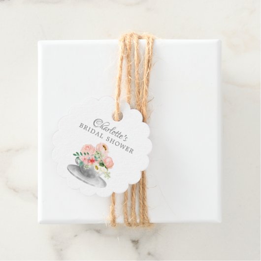 Modernes Tee-Brautparty Gefallen-Tag Geschenkanhänger (Beispiel)