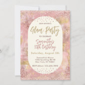 Modernes Tee Glam Wellness-Center Party Imitate Ro Einladung (Vorderseite)