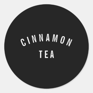 Modernes Tee-Kaffee-Minimal-Monochrome-Label Runder Aufkleber