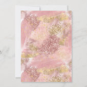 Modernes Teen Girl Glam Party Imitate Rose Gold Gl Einladung (Rückseite)