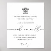 Modernes Telefonbuch | Audio Guestbook Sign Poster (Vorne)