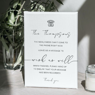 Modernes Telefonbuch Audio Guestbook Sign Poster