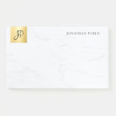 Modernes Template aus Gold und Marmor elegant Mini Post-it Klebezettel (Vorderseite)