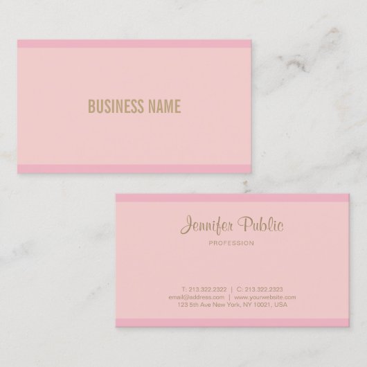 Modernes Template Eleganrosa Handschrift Schriftar Visitenkarte (Vorne/Hinten)