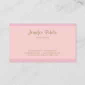Modernes Template Eleganrosa Handschrift Schriftar Visitenkarte (Rückseite)