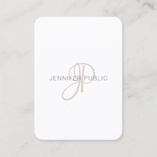 Modernes Template Elegant Modernes Mit Monogramm Visitenkarte (Vorderseite)