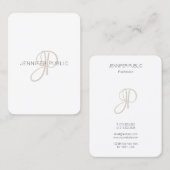 Modernes Template Elegant Modernes Mit Monogramm Visitenkarte (Vorne/Hinten)