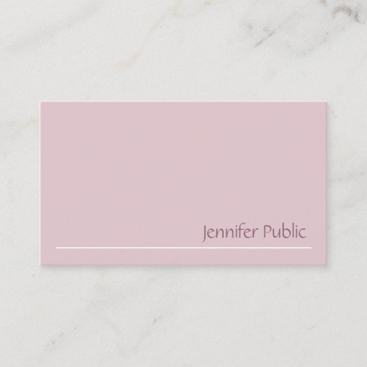 Modernes Template Elegant Trendy Beruflich Chic Visitenkarte (Vorderseite)