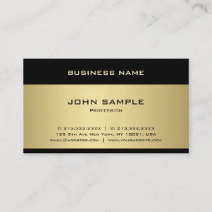 Modernes Template Elegantes Gold Beruflich Moderne Visitenkarte