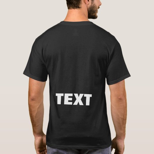 Modernes Template ermöglicht großen Schriftart Sch T-Shirt (Rückseite)