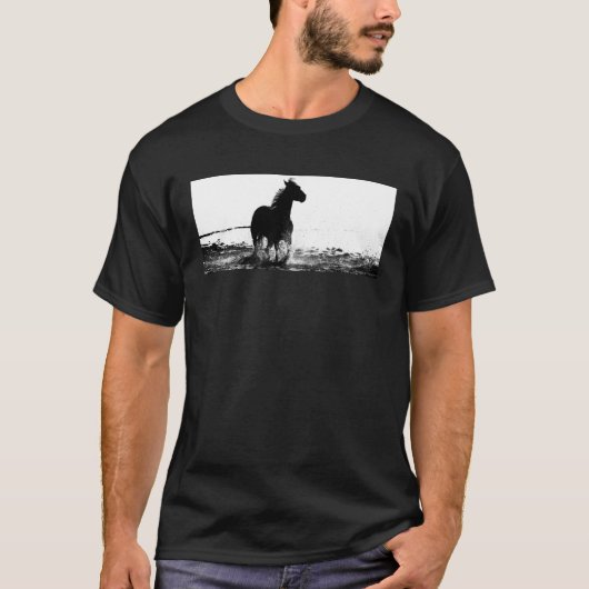 Modernes Template für den laufenden Pop von Pferde T-Shirt (Vorderseite)