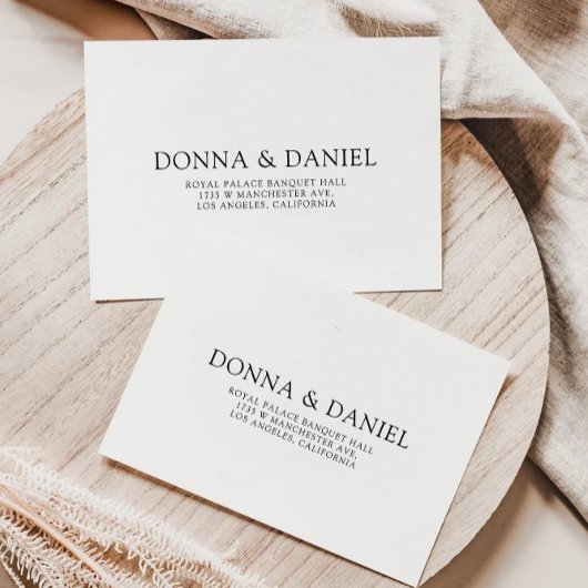 Modernes Template für die Adresse des Hochzeitstit