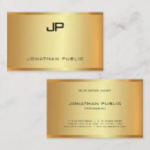 Modernes Template Luxus Eleganter Glamour Gold Loo Visitenkarte (Vorne/Hinten)