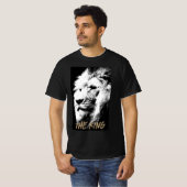 Modernes Template Mens Black T Shirts Lion Face (Vorne ganz)