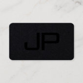 Modernes Template Monogram Premium Black Visitenkarte (Vorderseite)