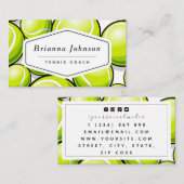 Modernes Tennislehrer-Muster für Fun Ball Visitenkarte (Vorne/Hinten)