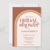 Modernes Terracotta Arch Typografy Brautparty Einladung (Vorderseite)