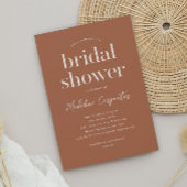 Modernes Terracotta Boho Brautparty Einladung