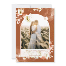 Modernes Terracotta Floral FOTO DANKE