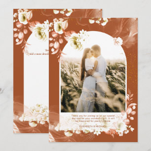 Modernes Terracotta Floral FOTO DANKE