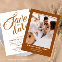 Modernes Terracotta Foto Boho Pampas Grass Wedding