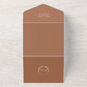 Modernes Terracotta-Foto | Monogramm | QR-Code All In One Einladung (Außenbereich)