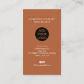 Modernes Terracotta-Haus Pflanze Innendekoration Visitenkarte (Rückseite)