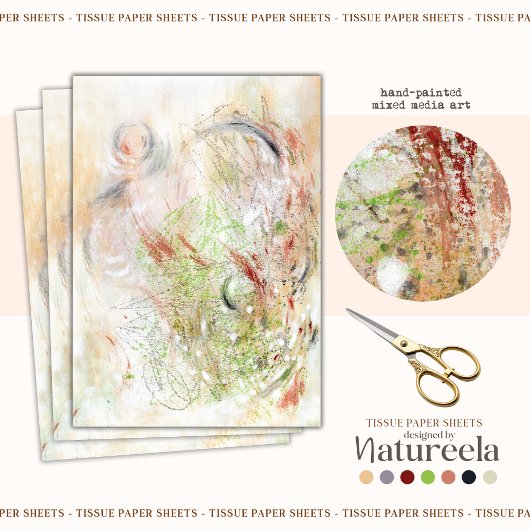 Modernes Terracotta-Muster Abstraktes Gewebe Seidenpapier