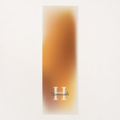 Modernes Terracotta Ombre Gradient Mongram Script Yogamatte (Vorderseite)