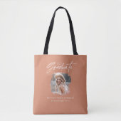 Modernes Terracotta-Script-Foto mit elegantem Absc Tasche (Vorderseite)