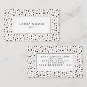 Modernes Terrazzo Fliesenmuster Beruflich Visitenkarte (Vorne/Hinten)