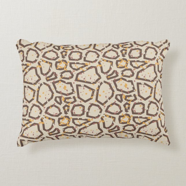 Modernes Terrazzo-Muster Dekokissen (Vorderseite)