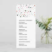 Modernes Terrazzo-Muster für Hochzeitsfeier Programm (Stehend Vorderseite)
