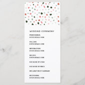 Modernes Terrazzo-Muster für Hochzeitsfeier Programm (Vorderseite)