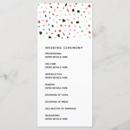 Modernes Terrazzo-Muster für Hochzeitsfeier Programm