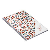 Modernes Terrazzo Muster Monogram Notizblock (Rechte Seite)