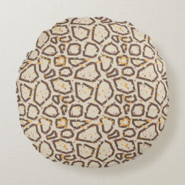 Modernes Terrazzo-Muster Rundes Kissen