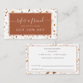 Modernes Terrazzo-Muster Visitenkarte (Vorne/Hinten)