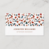 Modernes Terrazzo-Muster Visitenkarte (Vorderseite)