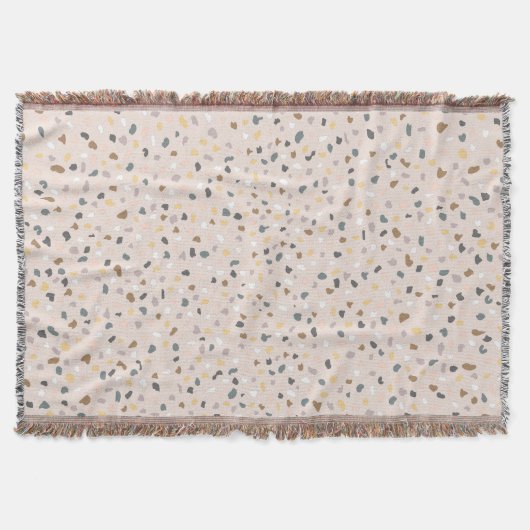Modernes Terrazzo Muster weich neutral Decke (Vorderseite)